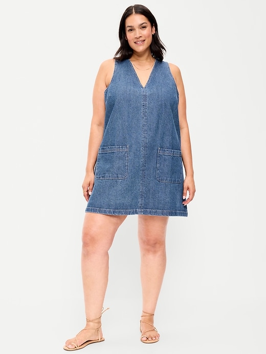 Image number 9 showing, Patch Pocket Denim Mini Dress