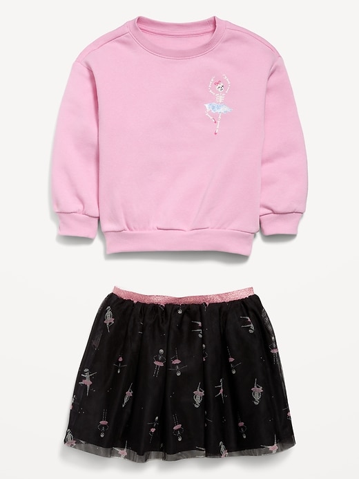 Image number 2 showing, Graphic Sweatshirt and Tutu Skirt Set for Toddler Girls