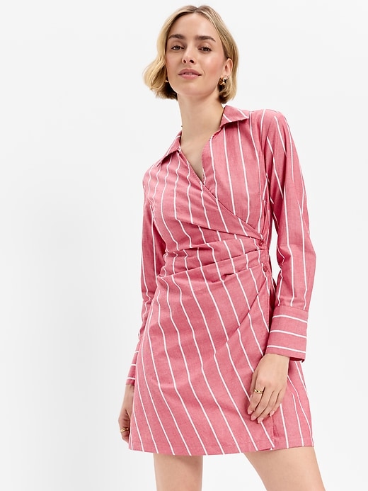 Image number 3 showing, Wrap Mini Shirt Dress