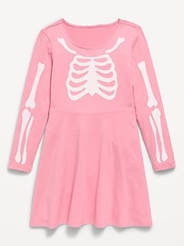 Image number 1 showing, Long-Sleeve Graphic Fit and Flare Dress for Girls