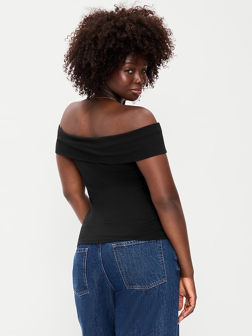 Image number 6 showing, Off-The-Shoulder Fitted Top
