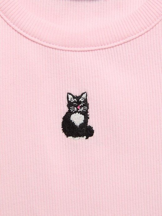 Image number 2 showing, Short-Sleeve Ringer Graphic T-Shirt for Toddler Girls