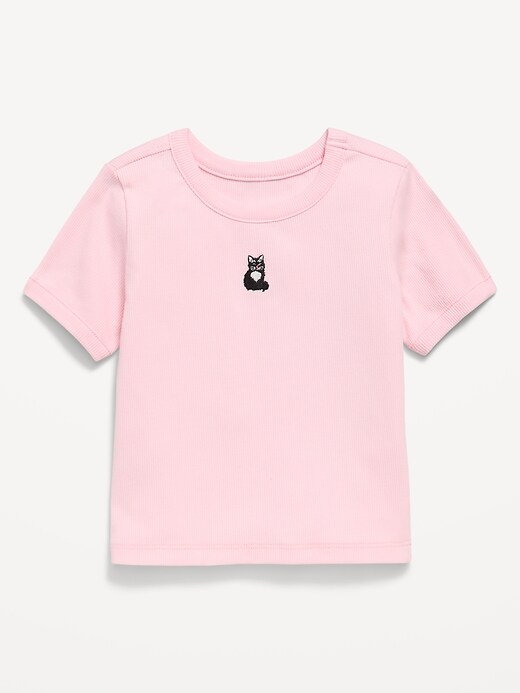 Image number 1 showing, Short-Sleeve Ringer Graphic T-Shirt for Toddler Girls