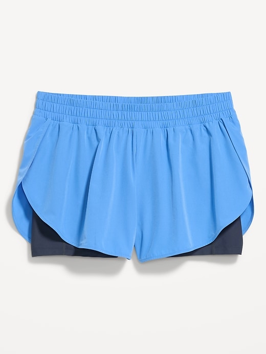 Image number 1 showing, High-Waisted StretchTech 2-In-1 Run Shorts