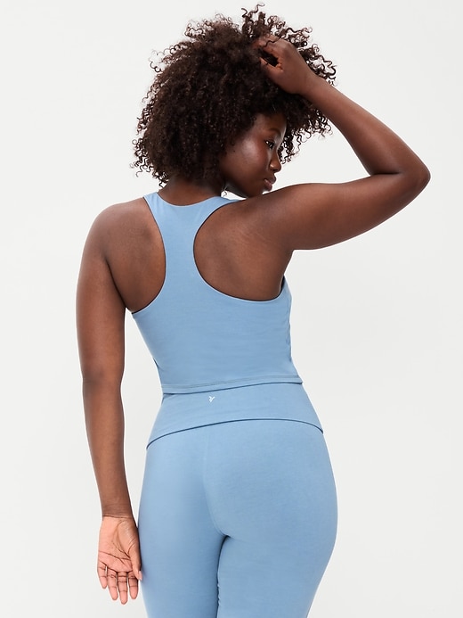 Image number 4 showing, Medium Support PowerSoft High-Neck Racerback Sports Bra