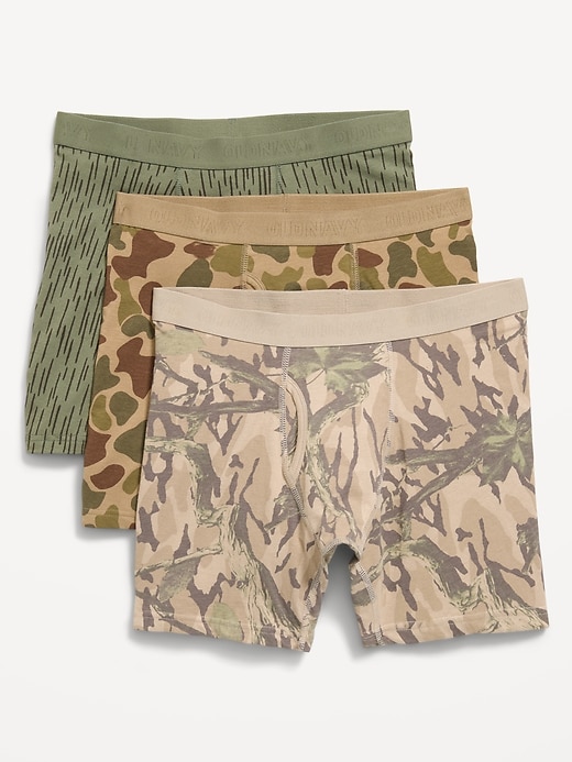 Image number 1 showing, 3-Pack Soft-Washed Boxer Briefs -- 6.25-inch inseam