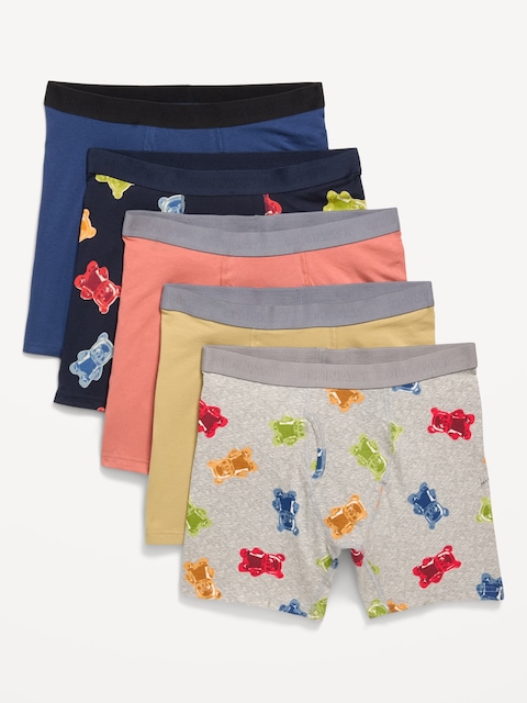 5-Pack Soft-Washed Boxer Briefs -- 6.25-inch inseam