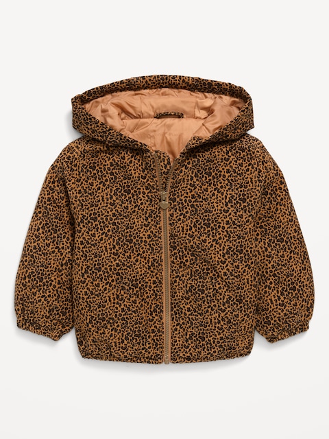 Printed Corduroy Full-Zip Hoodie for Toddler Girls