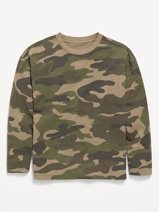 Image number 1 showing, Oversized Long-Sleeve T-Shirt for Boys