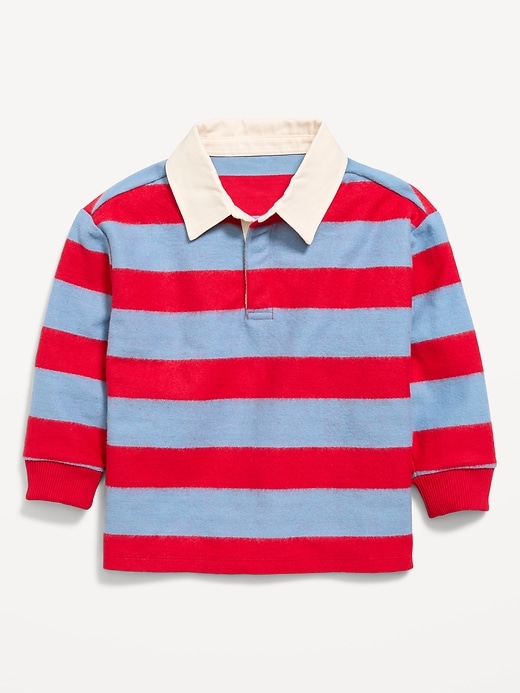 Image number 1 showing, Oversized Long-Sleeve Rugby Shirt for Toddler Boys