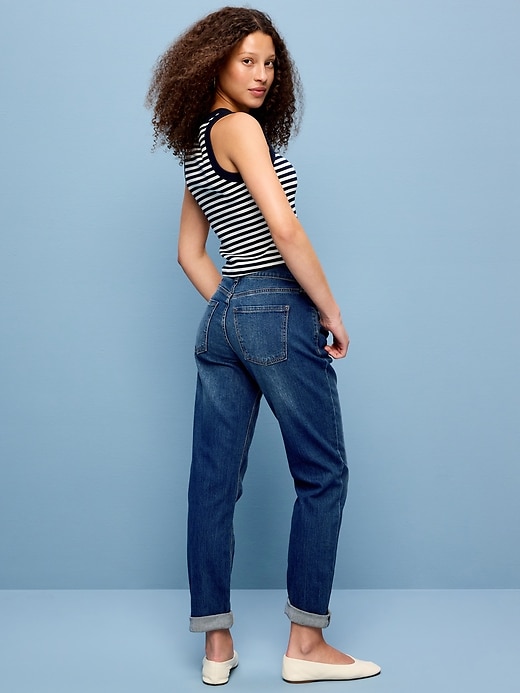 Image number 5 showing, Mid-Rise Wow Boyfriend Straight Jeans