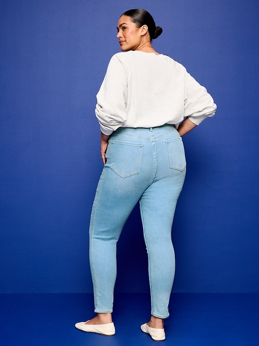 Image number 8 showing, Extra High-Waisted Rockstar 360° Stretch Super-Skinny Jeans