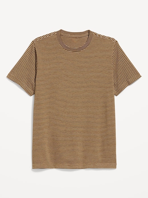 L'image numéro 3 présente T-shirt ras du cou à rayures