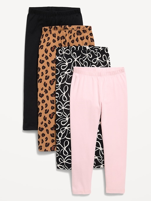 L'image numéro 1 présente Legging pleine longueur en jersey pour toute-petite (paquet de 4)