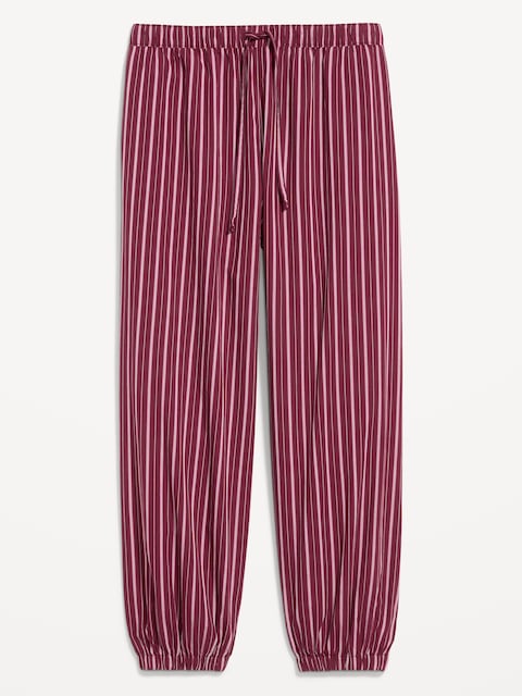 Cinched Poplin Balloon Pants