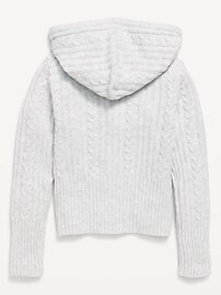 Image number 2 showing, Fitted Cable-Knit Full-Zip Hoodie for Girls