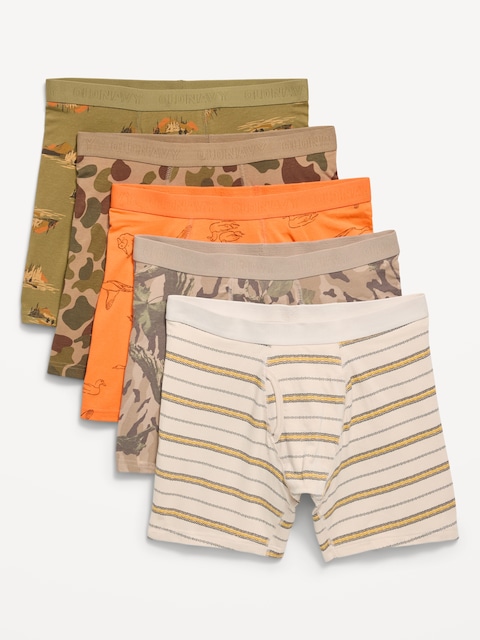 5-Pack Soft-Washed Boxer Briefs -- 6.25-inch inseam