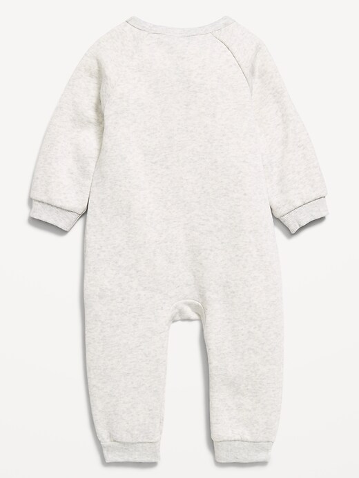 Image number 3 showing, Long-Sleeve Graphic Fleece One-Piece for Baby