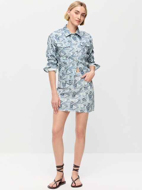OG High-Waisted Denim Mini Skirt