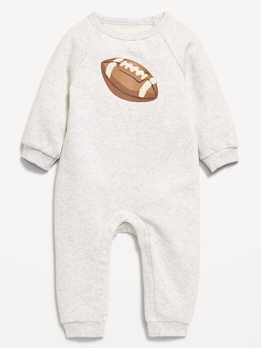 Image number 2 showing, Long-Sleeve Graphic Fleece One-Piece for Baby