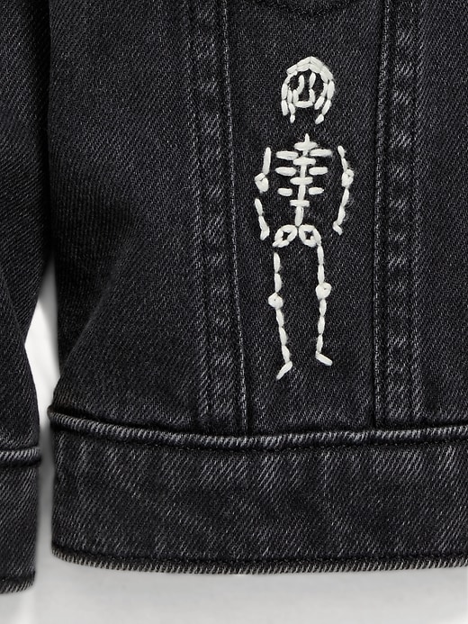 Image number 2 showing, Oversized Unisex Trucker Jean Jacket for Toddler