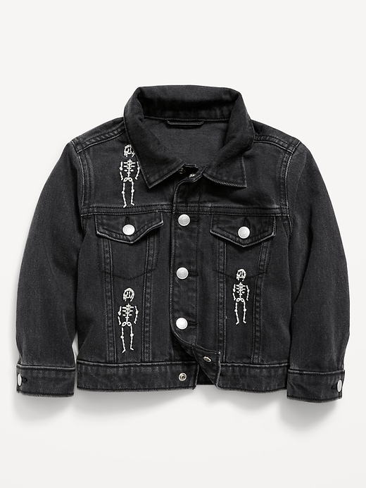 Image number 1 showing, Oversized Unisex Trucker Jean Jacket for Toddler