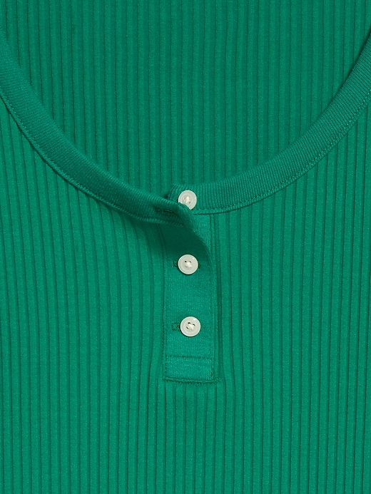 Image number 4 showing, Scoop-Neck Fitted Henley Top