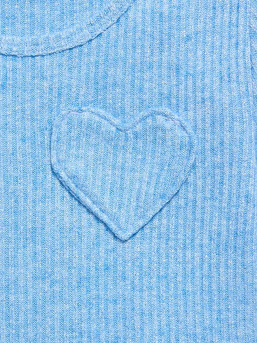 Image number 2 showing, Long-Sleeve Ribbed Heart Pocket Dress for Toddler Girls