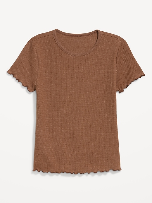 L'image numéro 5 présente T-shirt ajusté court en tricot gaufré