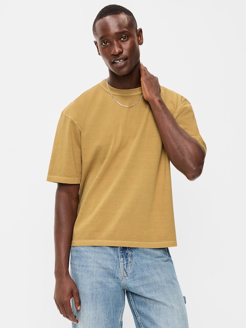 Garment-Dyed Heavyweight Cropped T-Shirt