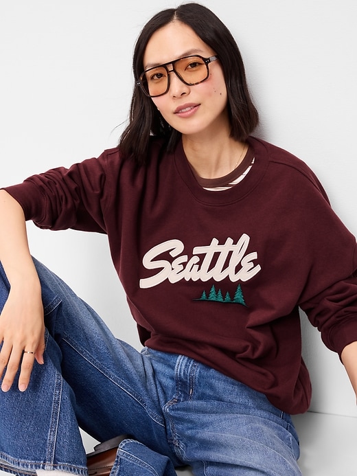 Image number 3 showing, SoComfy Oversized Crew-Neck Sweatshirt