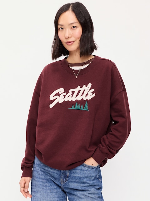 SoComfy Oversized Crew-Neck Sweatshirt
