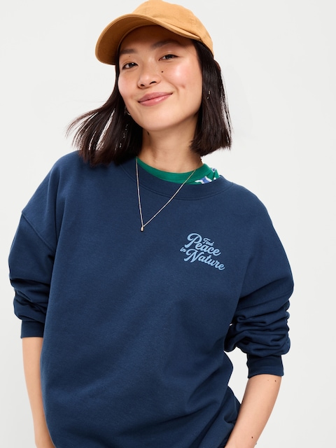 SoComfy Oversized Crew-Neck Sweatshirt