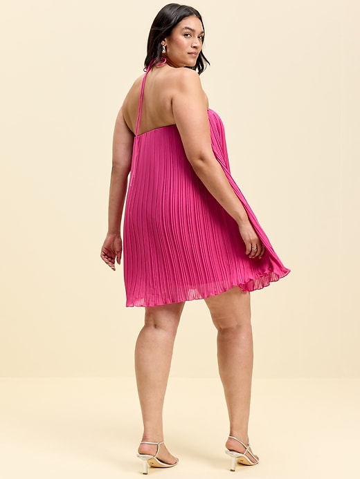 Image number 10 showing, The Occasion by Old Navy Pleated Halter Swing Mini Dress