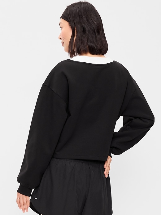 Image number 2 showing, Dynamic Fleece Oversized Cropped Sweatshirt