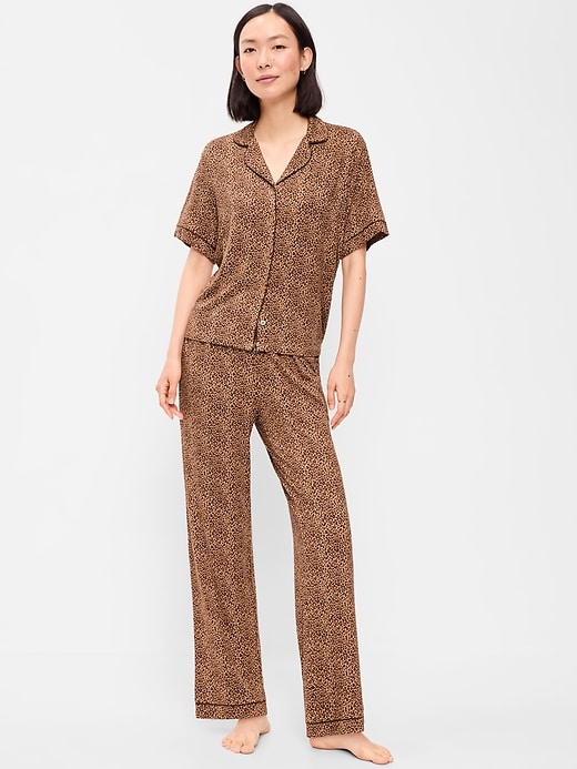 Image number 1 showing, Sunday Sleep Knit Jersey Pant Set