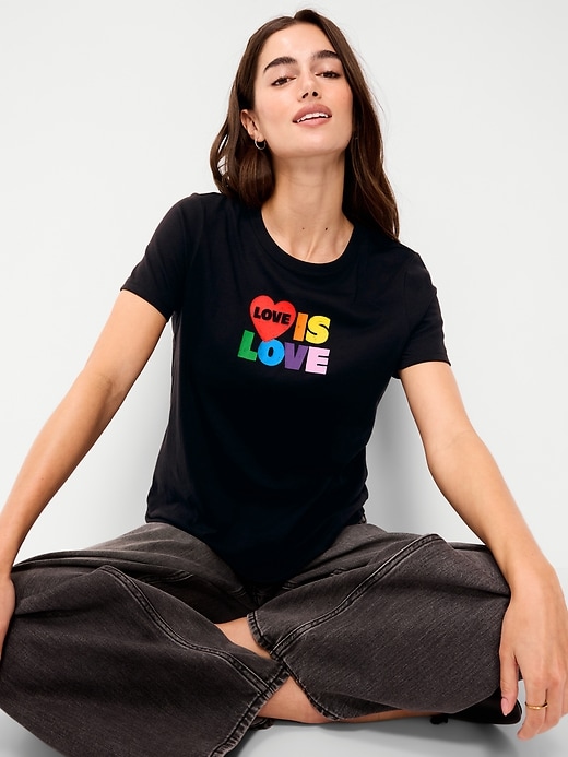 L'image numéro 3 présente T-shirt passe-partout ras du cou à imprimé