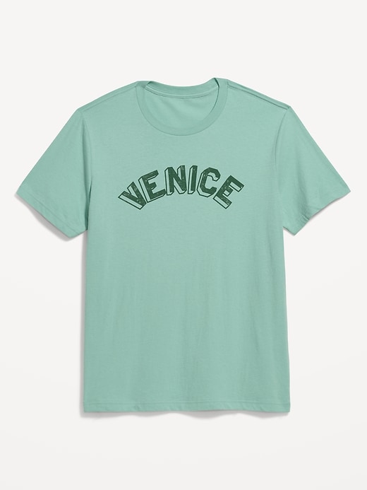 Image number 1 showing, Soft-Washed Crew-Neck Graphic T-Shirt