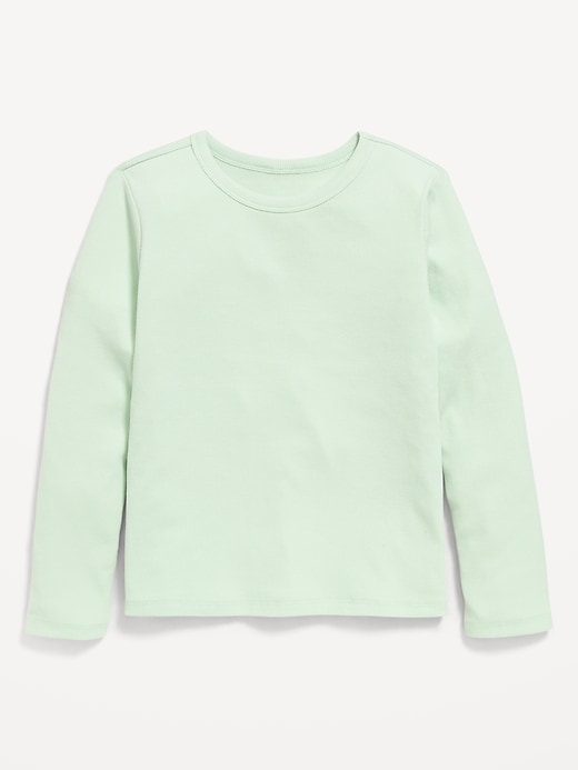 Image number 1 showing, Softest Long-Sleeve Ribbed T-Shirt for Girls