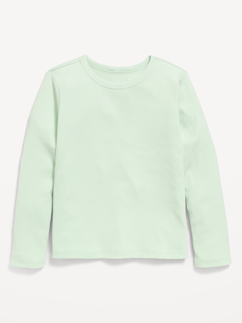 Softest Long-Sleeve Ribbed T-Shirt for Girls