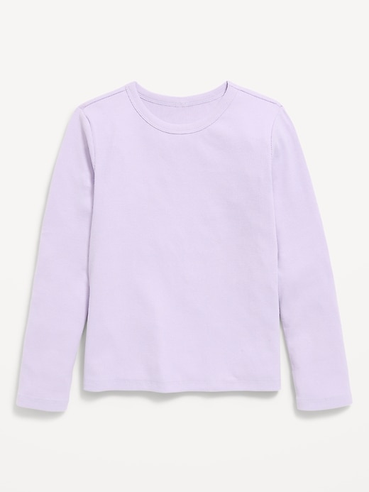 Image number 1 showing, Softest Long-Sleeve Ribbed T-Shirt for Girls