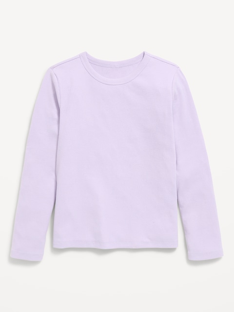 Softest Long-Sleeve Ribbed T-Shirt for Girls
