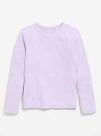 Image number 1 showing, Softest Long-Sleeve Ribbed T-Shirt for Girls
