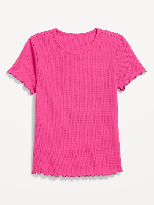 L'image numéro 5 présente T-shirt ajusté court en tricot gaufré