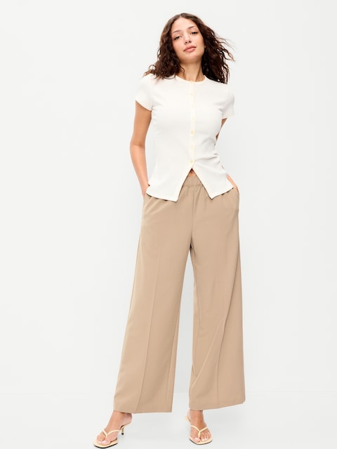 High-Waisted Wide-Leg Trouser