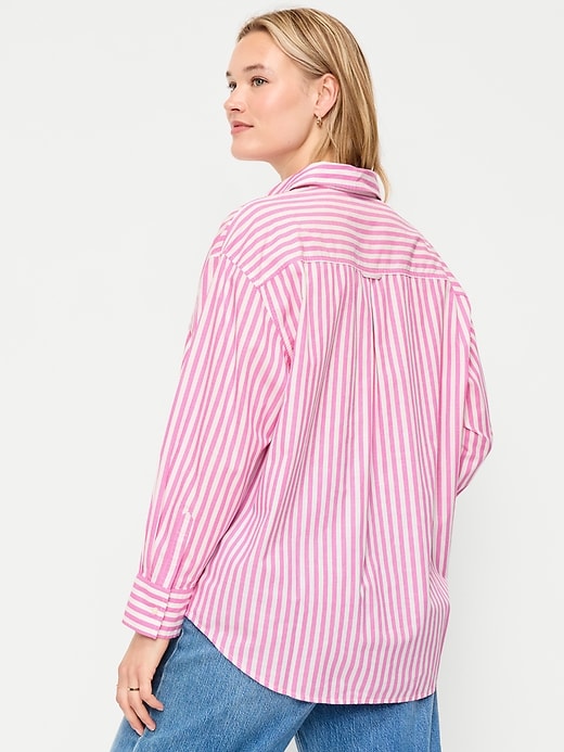 Image number 6 showing, Oversized Button-Down Boyfriend Shirt