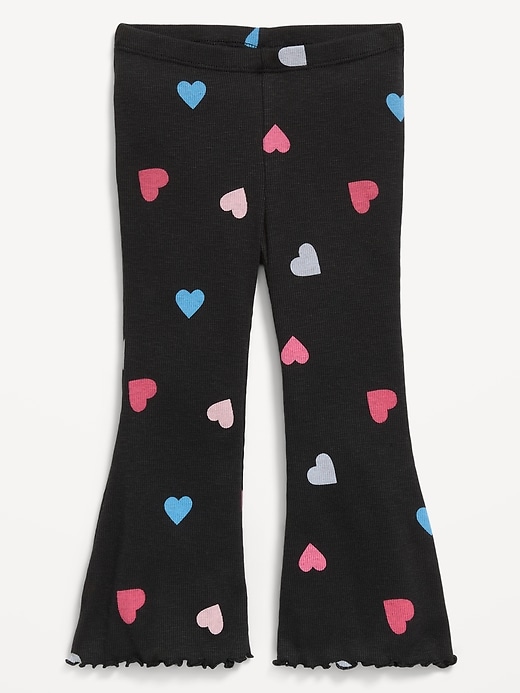 Image number 1 showing, Printed Ribbed Flare-Leg Leggings for Toddler Girls