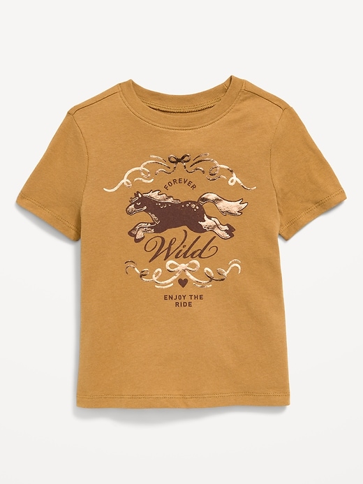 Image number 1 showing, Short-Sleeve Graphic T-Shirt for Toddler Girls