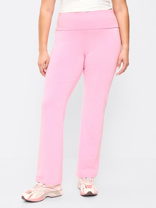 Image number 4 showing, High-Waisted PowerChill Fold-Over Bootcut Leggings