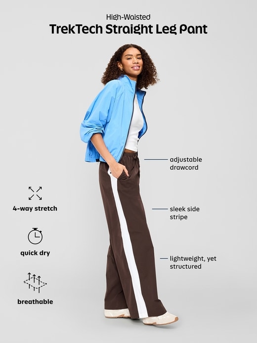 L'image numéro 9 présente Pantalon sport tissé léger à taille haute Tech Trek